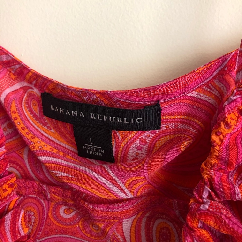 Banana Republic Paisley Tank Top Size L - Picture 10 of 15